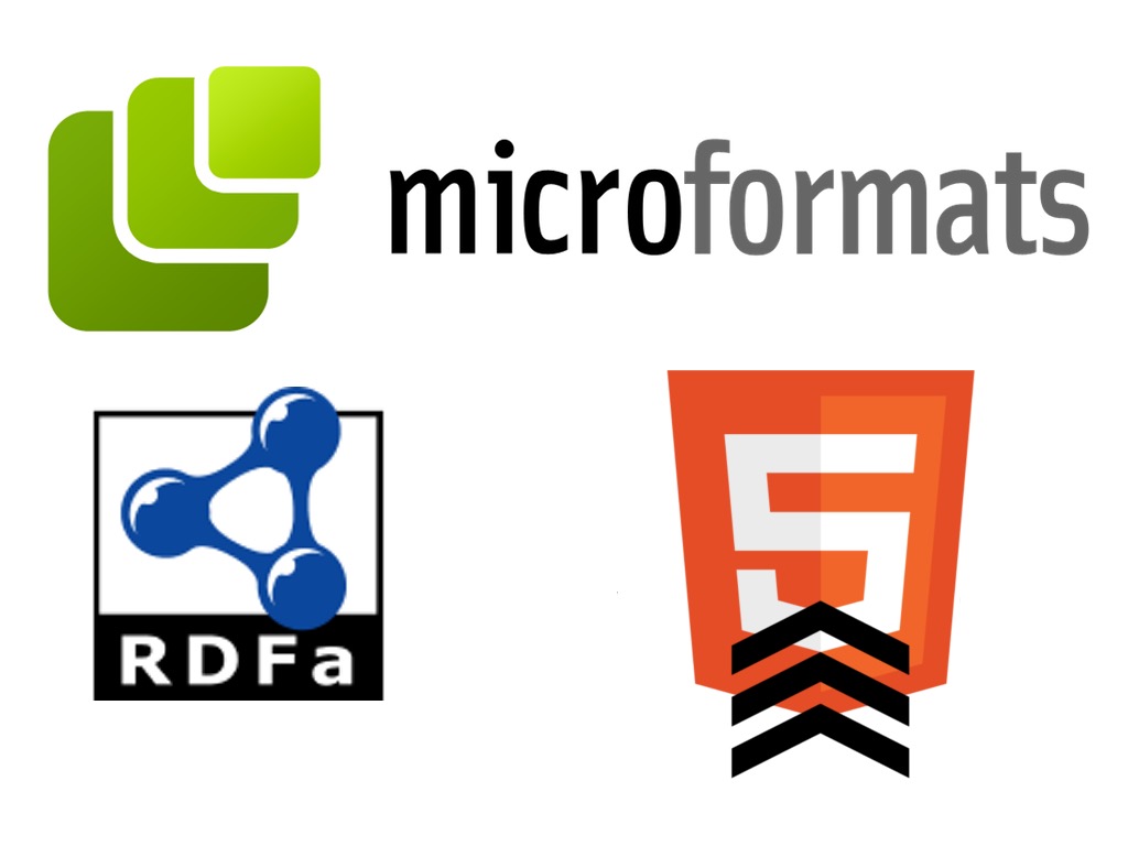 microformats, RDFa, HTML5 microdata